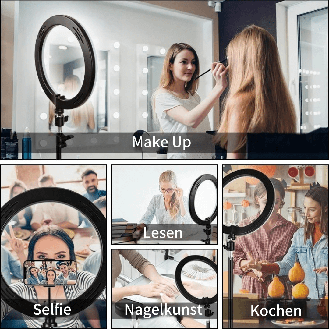 LUMIQ - Professionelles Ringlicht mit stufenloser Helligkeit