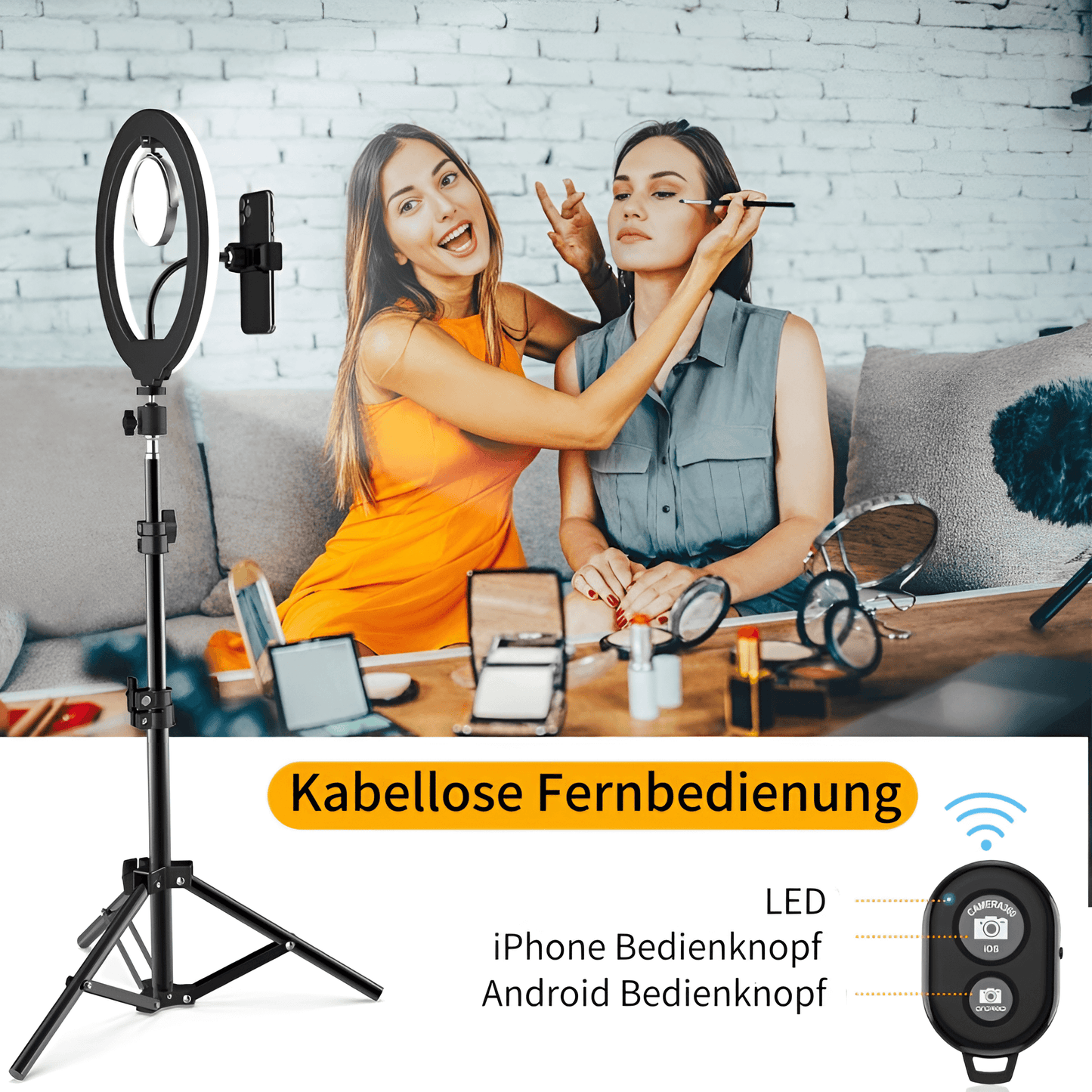 LUMIQ - Professionelles Ringlicht mit stufenloser Helligkeit