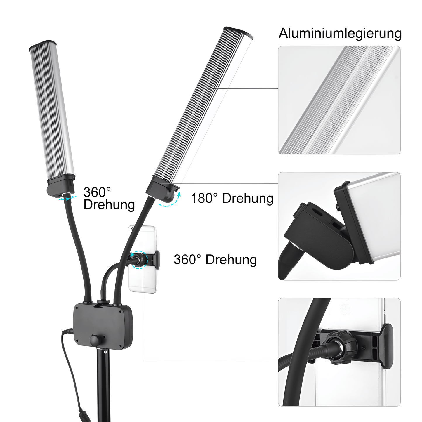 Blitzarm - Doppelarm LED Fulllicht