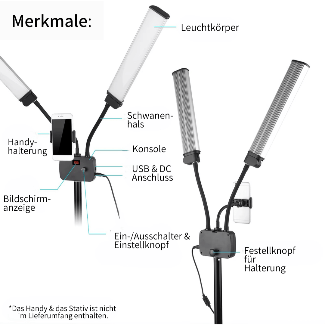 Blitzarm - Doppelarm LED Fulllicht